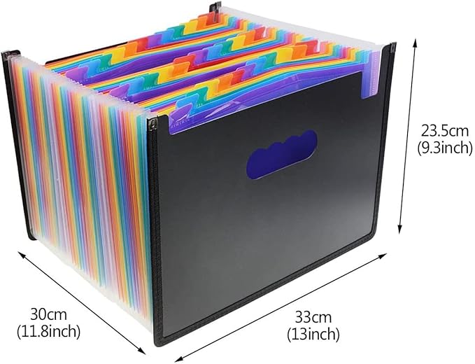 36 Pockets Accordian File Organizer,Expanding File Folder,Filing Folders,Expandable A4/Letter Size Folder, Accordion Document Organizer,Portable Paper/Bill/Receipt Folders with 2 A-Z Blank Tabs