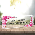 Personalized Office Name Plate for Desk,Custom Employee Appreciation Gifts,Acrylic Desk Name Plate Funny,Desk Decorations Gift,Acrylic Desk Ornaments Orchid 8x2.5 Inch