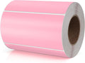 Meitaat Pink Rectangle Stickers 4 x 2 Inch Color Coding Labels Vinyl Roll Self-Adhesive Waterproof Removable 500 PCS