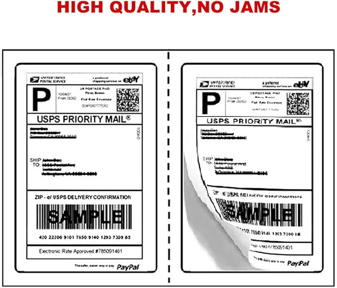 RyhamPaper Shipping Labels with Round Corner, 8.5 x 5.5 Inches Half Sheet Self Adhesive Shipping Address Labels for Laser and Inkjet Printer (8000 Labels)