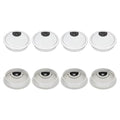 PATIKIL 80mm Desk Grommet, 8pcs Desk Cord Hole Cover Desk Cable Hole Grommet Cover Sturdy ABS Plastic Round for Cables Cabinets Desktop Equipment Wiring Organizing,Flat Type, Silver