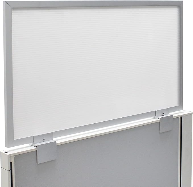 OBEX Privacy Screen & Office Panel Extender for Office Cubicles, Polycarbonate Desk Privacy Panel & Divider for Office Cubicle, 18" x 72", White