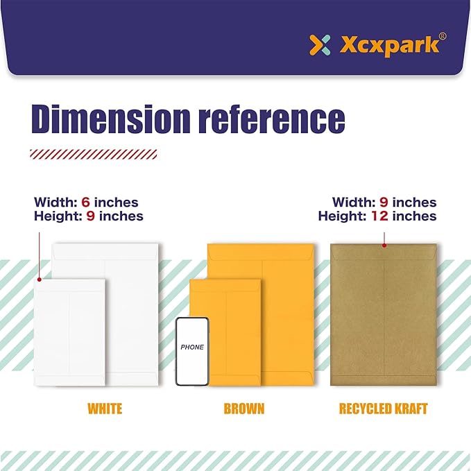Xxcxpark 120 PCS 10x13 inches Security Catalog Envelopes Printable Self Seal Envelopes, Anti Tear Recycled Kraft Envelopes for Invitation Cards, Pictures, Photos, Documents