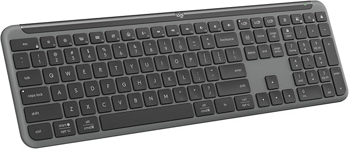 Logitech Signature Slim K950 Wireless Keyboard, Sleek Design, Switch Typing Between Devices, Quiet Typing, Bluetooth, Multi-OS, Windows, Mac, Chrome - Graphite