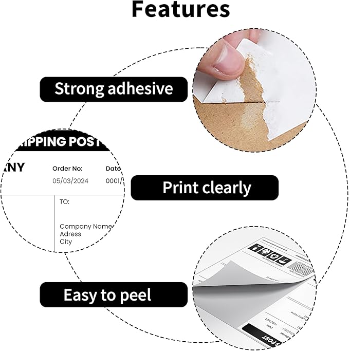 Half Sheet Shipping Labels,Self Adhesive Mailing Labels for Laser & Inkjet Printers,White 8.5x5.5 Half Page Label,300 Sheets