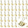Gold Binder Paper Clips - Small, 3/4 inch Width Clips for Office School Supplies, 80 Pack