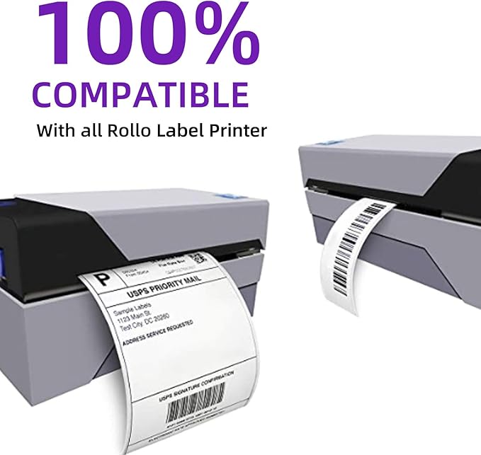 AveneMark 12 Rolls 3” X 2” Direct Thermal Labels for Barcodes, Address Labels Perforated & Compatible with Rollo & Zebra Desktop Label Printers (700/Roll)