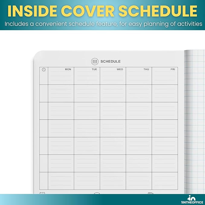 1InTheOffice Wide Ruled Composition Notebook 7.5" x 9.75", Wide Ruled Paper, 100 Sheets, White/Black, (8/Pack)