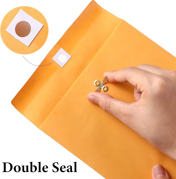 Ctosree 600 Pcs Manilla Envelopes Clasp Envelopes Bulk Brown Kraft Catalog Letter with Clasp Closure and Gummed Seal 28lb Heavyweight Paper (6 x 9 Inch)