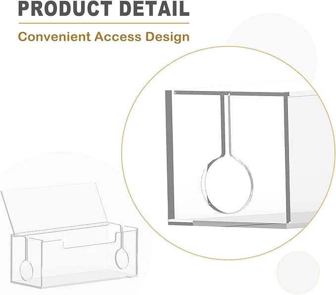 Cable Management Box, 2 Open Slots Cords Hider Box, Under Desk Power Strip Organizer and Floor Cables Storage, Clear