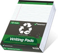 KAISA Legal Notepads 8.5"x11.75"，12pads 600 Sheets note pads Writing Pads Recycled Paper, Wide Ruled Perforated 50 sheets Hard Back Notepads 8-1/2"x 11-3/4" Writing Tablet Canary For Office Supplies (Pack of 12pc) KSU-5293