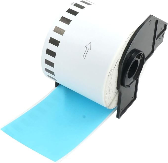 BETCKEY - Continuous Length Labels Replacement for Brother DK-2205 (2.4 in x 100 ft), Compatible with Brother QL Label Printers [1 Rolls/Continuous Labels, Light Blue]
