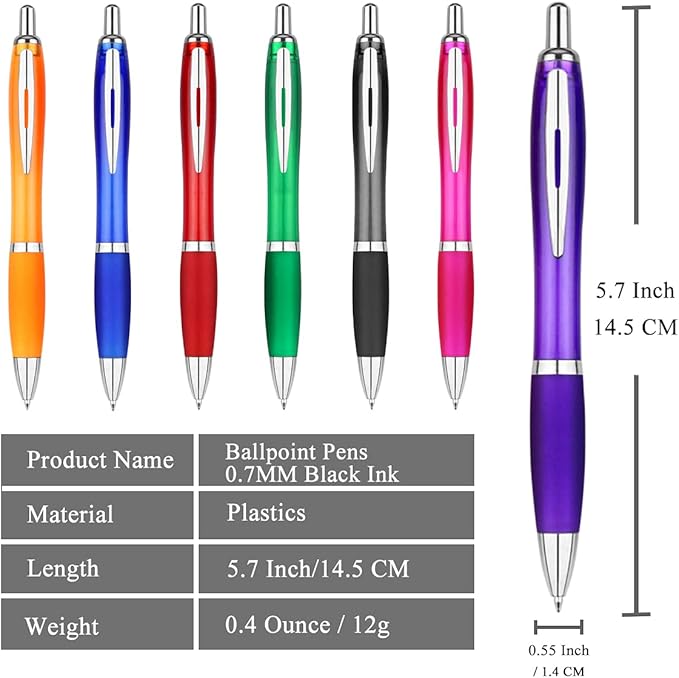 100 Pack Personalized Pens With Your Custom Logo Advertising Message - Party Favors