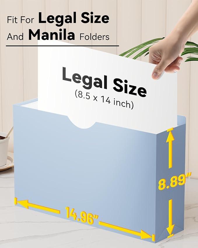 ANSOOK Plastic File Jackets,3" Legal Size Manila File Folder,12 Pack Expandable Project File Folders,Expanding File Jacket Folders for Cabinet,Straight Cut Tab,Manila Job Folder for Home Office