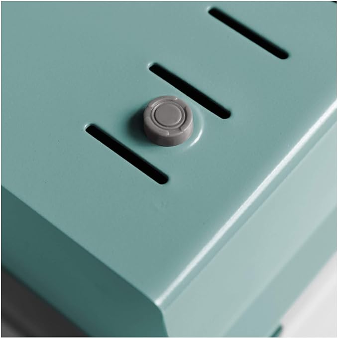Acrimet 3 x 5 Card File Holder Organizer Box Metal Base Heavy Duty (AZ Index Cards and Divider Included) (Green Color with Clear Crystal Plastic Lid Cover)