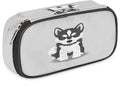 Pardick Husky Dog Big Capacity Pencil Pen Case Cute Dog Large Pencil Pouch with Zipper Compartments Pencil Bag for Boys Girls Adults Student Office School Supplies