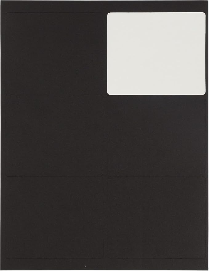 JAM PAPER Shipping Address Labels - Large - 3 1/3 x 4 - Black - 120/Pack