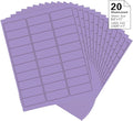 1" x 2-5/8" Colored Address Labels, 600 Bright Purple Label Stickers- Laser/Ink Jet Printer Mailing Labels, 8.5"x11" 20 per Sheet