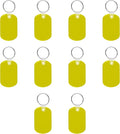 DISCOUNT PROMOS Tag Soft Plastic Keychains - 10 pack -Small Key Tag Chain For Staying Organized - Rubber Key Ring Keychain – Yellow