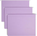 Smead Standard Hanging File Folders, 25 Count, Lavender, 1/5-Cut Adjustable Tabs, Letter Size (64064)