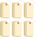 1000 Pcs Blank Manila Shipping Tags with Wire 2 3/4" x 1 3/8" Paper Hang Luggage Price Asset Gift Label Key Tags (Yellow)