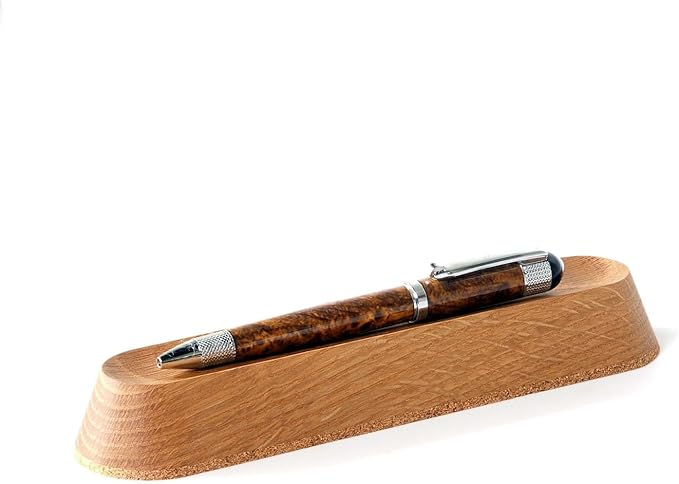 Wood Pen Tray – Handmade Walnut Desk Organizer, Minimalist Pen Holder for Office, Home, Gift(MODEL-2-OAK)