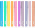 Piochoo Highlighters,10Pcs Bible Highlighters,Chisel Tip Bible Markers,Pastel Purple Highlighter for Journaling Planner Notes School Supplies, assorted colors no bleed Pens