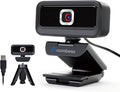 Combess Webcam for PC, Computer Camera for Desktop, 1080P Webcam with Tripod,USB Web Cam, 2 Noise Reduction Mics, Built-in Privacy Cover,Plug&Play