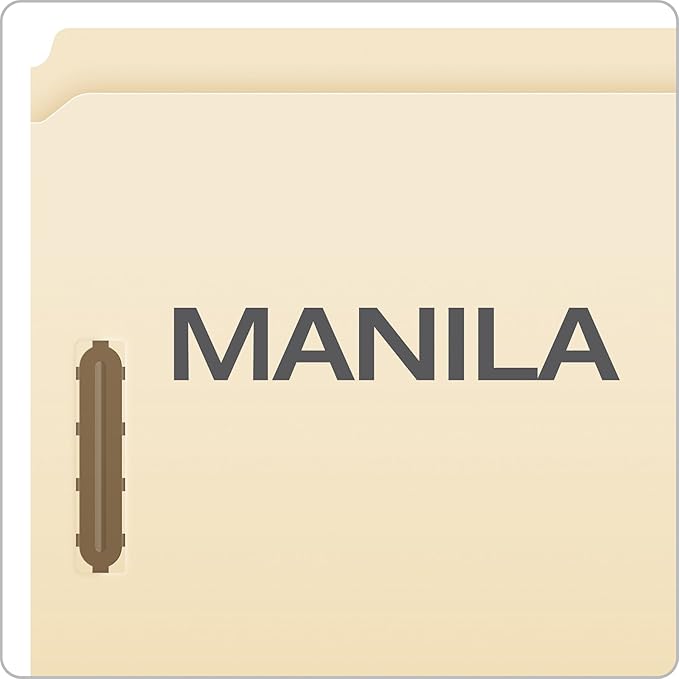 Pendaflex Manila Fastener Folders, Letter Size, 2 Fasteners, Straight Cut, 50/BX (FM212) (Pack of 5)