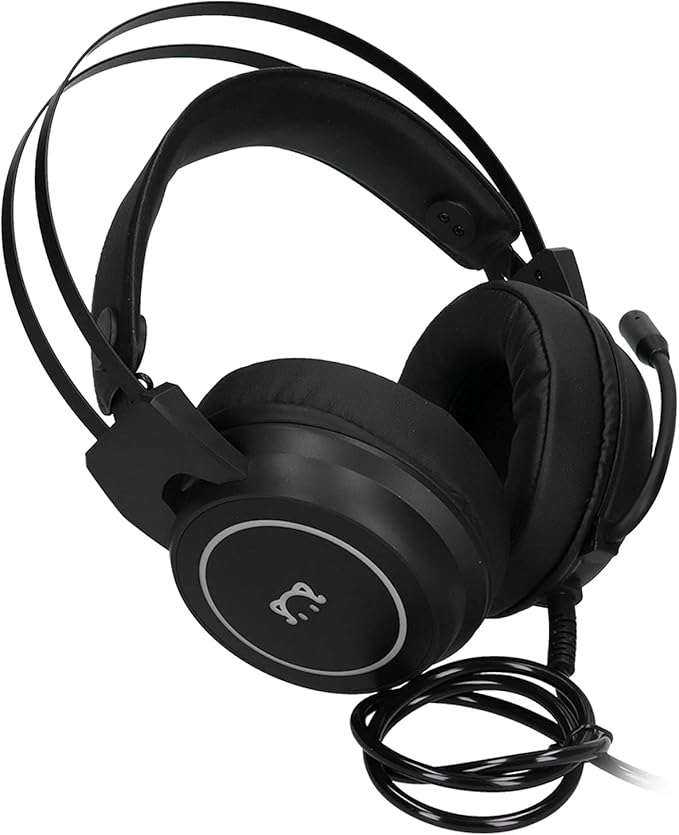 ChiweiJ Head Mounted Gaming Headset with 50mm Speaker Unit, Over Ear Stereo Headphone, 360° All Round Pointing Bendable Microphone, USB 7.1 Surround Sound for PC Gaming and Music Listening (Black)