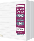 NextDayLabels – 8.5” x .75" Strip Sticker Labels for Printer - White Laser/Inkjet Printer Labels Return Address Labels Shipping Label Stickers (500 Sheets, 14 Per Sheet, 7000 Labels)