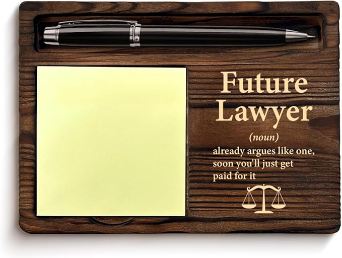 Law Gifts for Women Men Student, Inspirational Gift for Lawyer Paralegal Law Students School Graduate Attorney, Future Lawyer Sticky Note Holder