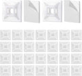100Pcs Adhesive Zip Tie Mount, 3/4in Cable Tie Mount, Plastic Zip Tie Mounting Squares, Sturdy Zip Tie Sticky Mounting Pads for Desk Cable Organizer (White, 3/4"-100pcs)