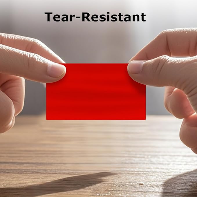 FINDAT Color Coding Stickers Rectangle 1.57×0.75 Inch Vinyl Red Sticker Removable Waterproof Writable File Folder Moving Labels for Boxes Home Office Marking 160 PCS