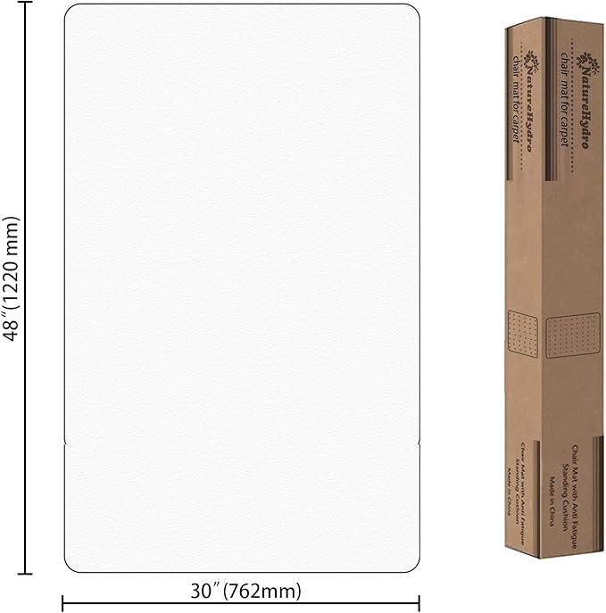 Naturehydro Clear Office Chair Mat for Hardwood Floor - 48" x 30" Easy Glide Computer Desk Chair Mat on Hard Wood, BPA and Phthalates Free (Rectangle)