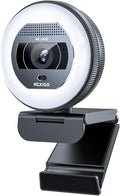 NexiGo N930E Pro, 4K Webcam with Ring Light, PDAF Autofocus, 1080P@60FPS, Dual Noise-Canceling Mics, Built-in Privacy Shutter, Web Cam for Streaming, Meeting, Gaming