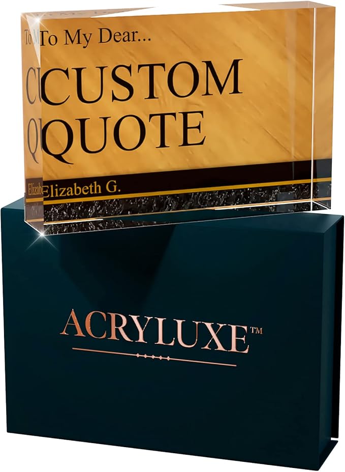 Personalized Gifts, Custom Quote Block Letter Board,Crystal-Clear Acrylic With Gift Box,17 Styles, Holiday and Christmas Gift for Mom, Dad, Girlfriend, Him or Her, Husband, Wife (4"x6", Nolan)