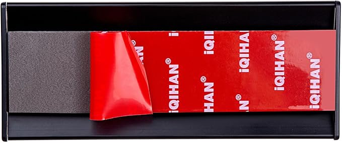 5Pcs Office Name Plates Holder for Doors, 3” X 8” Curved Wall Mount Door Sign Holder, Black Aluminum Sign Holder for Office Wall with Plastic Film and Adhesive Tape