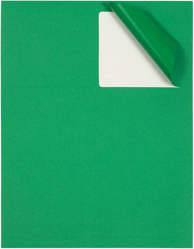 JAM PAPER Shipping Address Labels - Large - 3 1/3 x 4 - Green - 120/Pack