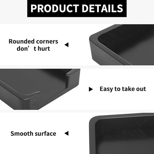 2 PCS 4x6 Memo Holder for Desk Paper Holder Black Wooden Memo Organizer for Desk Paper Tray Index Card Holder Fits 4 x 6 Index Card Cardstock Pads Note for Office School