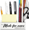 Inspirational Bible Verse Pen Holder, Christian Desk Organizer with Ephesians 2:10, Faith Based Gifts for Women, Religious Office Decor for Coworkers, Friends, Christian Pencil Holder YCP80