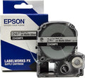 Epson LABELWORKS 224SMPX Genuine PET (Polyester) Tape Cartridge - Black on Silver Matte Label Maker Tape - 1" (24MM) Wide, 30'