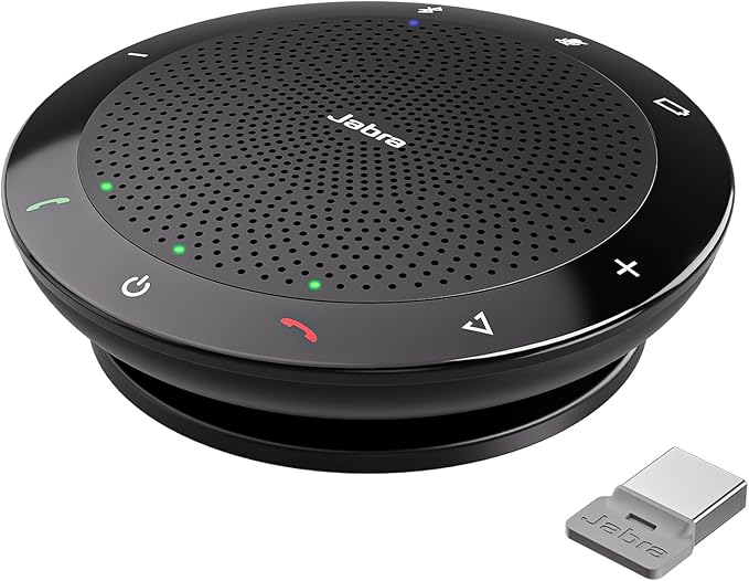 ITSPWR Jabra Speakerphone 510+ UC - Wireless Portable Conference Bluetooth Speaker with Microphone Contains Link 370, Echo Cancellation |Plug&Play| Comes Bundle