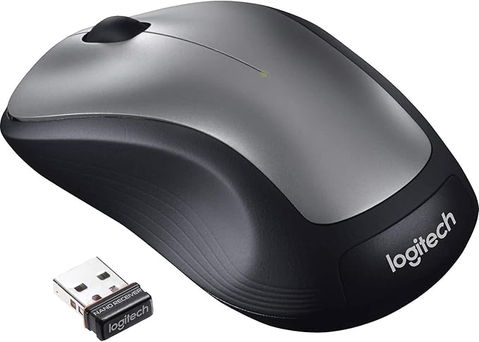 Logitech MK335 Quiet Wireless Keyboard and Mouse Combo - Black/Silver Keyboard and Mouse Combo Wireless, Ambidextrous