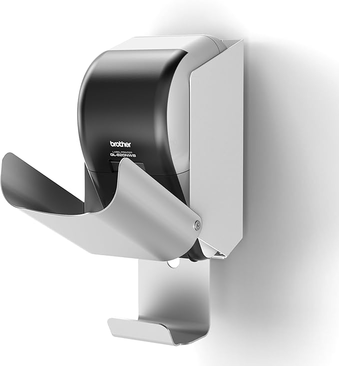 SPROCKET Wall Mount for Brother QL-810W, QL-820NWB or QL-820NWBc Label Printer (White)
