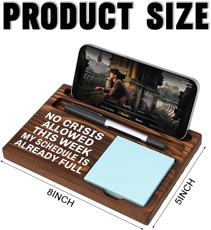 Boss Bosses Day Gifts for Women Men Manager Funny Office Decor for Women Wooden Sticky Note Holder National Boss Day Decorations Gifts for Supervisor Leader Manager HR Men Coworker Office Desk Decor