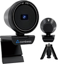 Combess 4K Webcam with Speaker & Microphone - 85° Wide Angle Web Camera for PC/Desktop, Auto Focus, Dual Noise Cancelling Mics, Privacy Cover, USB Plug-and-Play