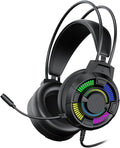 ANGESHA USB Gaming Headphones Headsets Earphone Featuring Led Lighting 7.1Sound Effect Noise Cancelling Microphone for PC Laptop