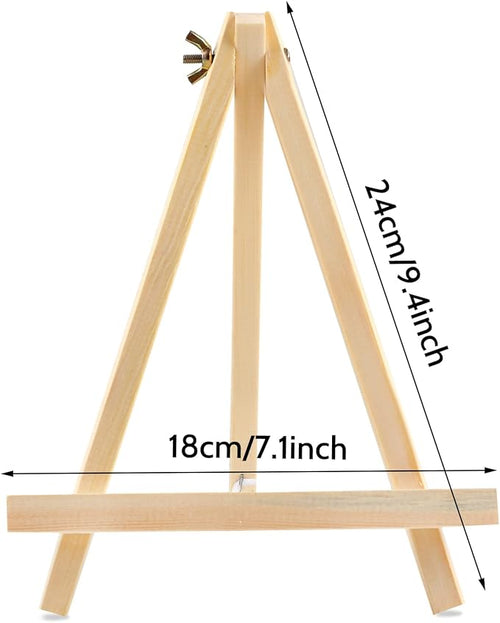 12PCS Wood Easels, 9 Inches Tabletop Easels, Art Craft Painting Easel Stand for Artist Adults Students