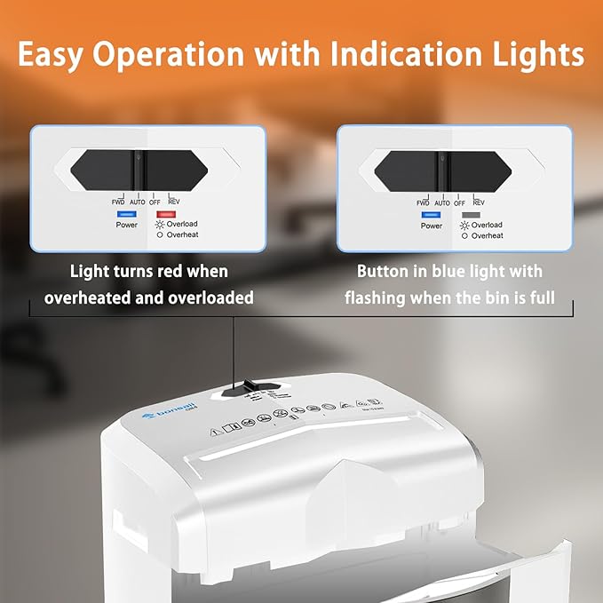 Bonsaii 12-Sheet P-4 Micro-Cut Shredder, 60-Min Continuous Use, Shreds Paper, Credit Cards & CDs, 4-Gal Transparent Bin, Mobile Casters – Black